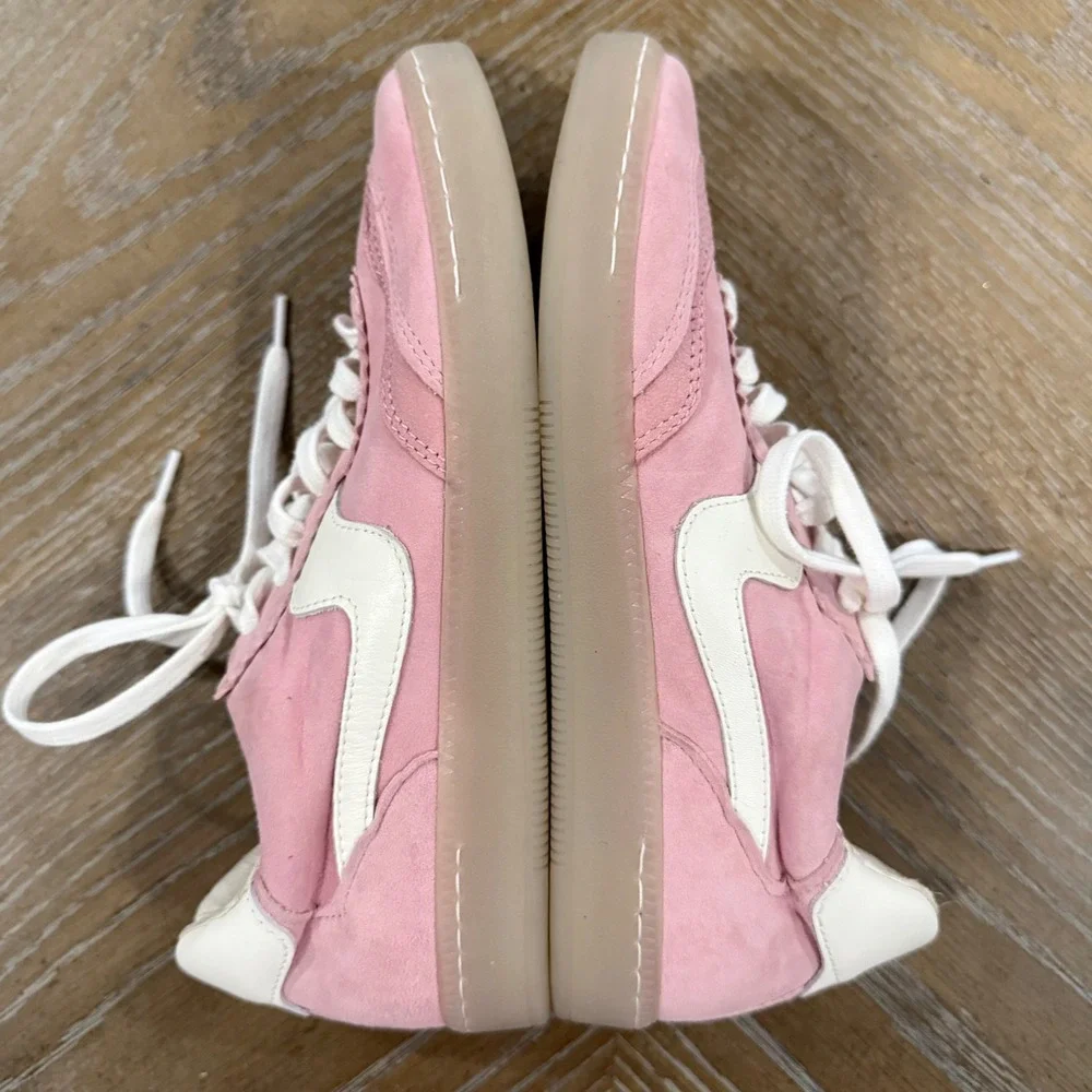 Dolce Vita Notice Petal Pink Suede Leather Retro Sneakers Size 6.5 NWOB